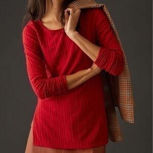 Anthropologie Ribbed Side-Slit Tunic NWT